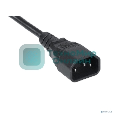 Шнур для блока питания Cabeus, IEC 320 C13, вилка IEC 60320 С14, 0.6 м, 10А, количество проводов и сечении 3x0,75 мм2, цвет: черный