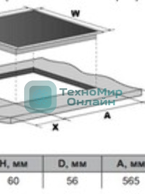 Индукционная варочная панель Darina 6Р9 ЕI 304 B, черный
