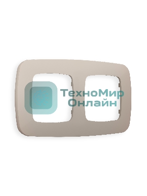 Рамка OMEGA Ecta (Серо-бежевый матовый) 2-ая OF140362