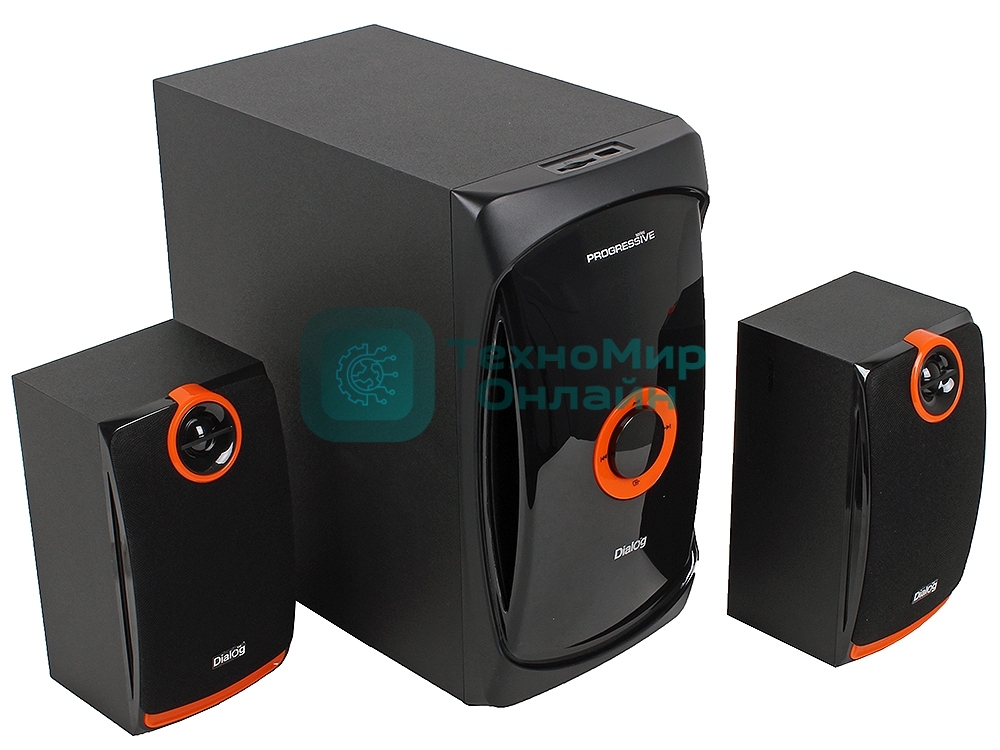 Акустическая система Dialog Progressive AP-200 черный2.1, 30W+2*15W RMS, USB+SD reader