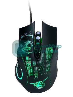 Мышь проводная Qumo Gremlin M37 черный, 3200 dpi, USB, кнопки - 6