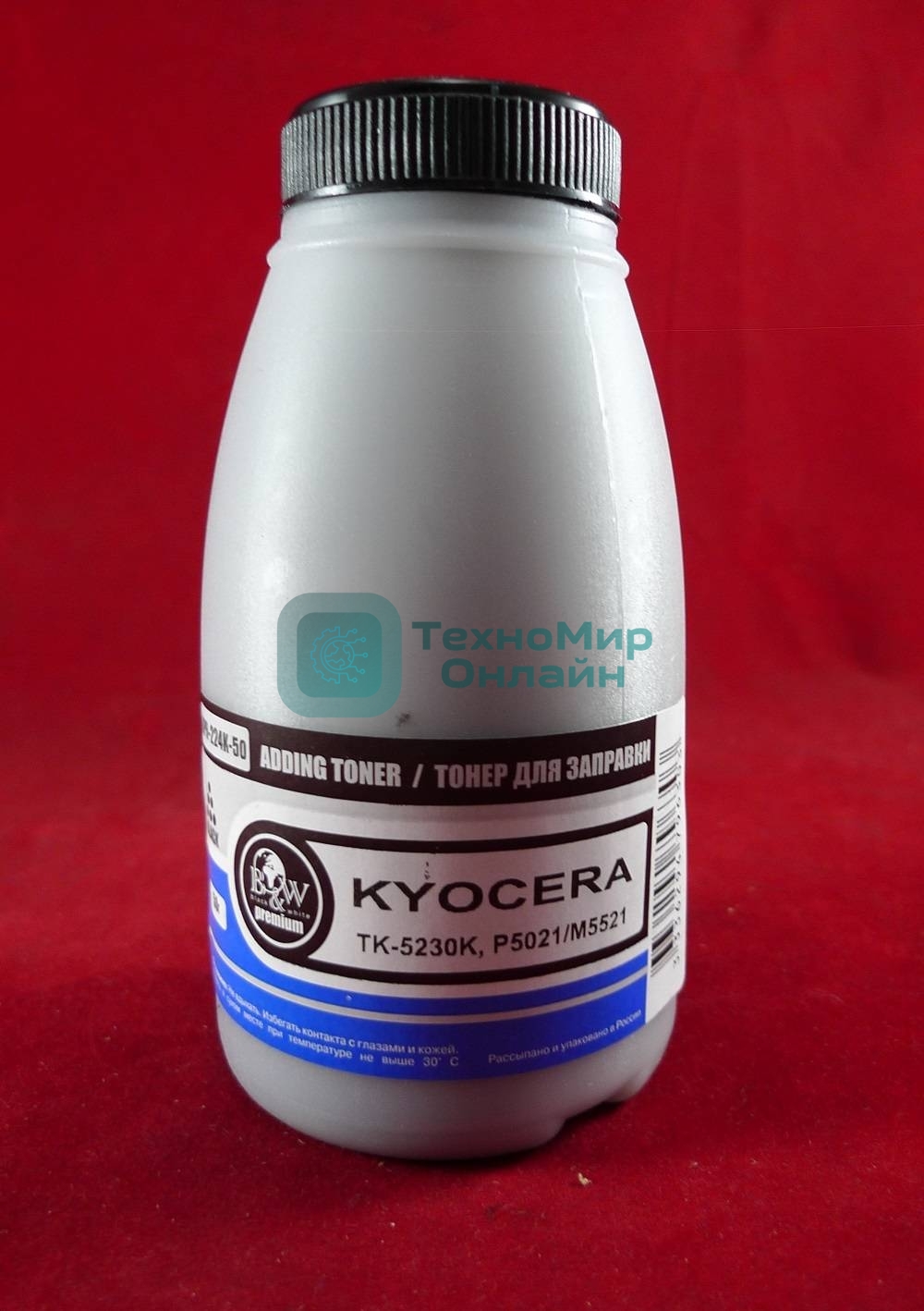 Тонер для Kyocera TK-5230K, P5021/M5521 Black (фл. 50г) 2.6K B&W Premium фас. Россия