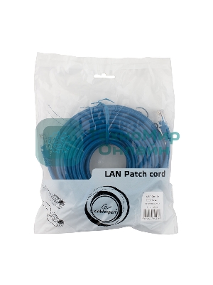 Патч-корд UTP Cablexpert PP12-15M/B cat.5e, 15м, литой, многожильный, синий