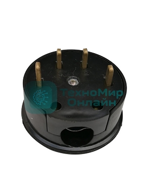 Вилка Rexant ВШ для электрической плиты 32 А, 380 В, 3Р+РЕ (ОУ) черная