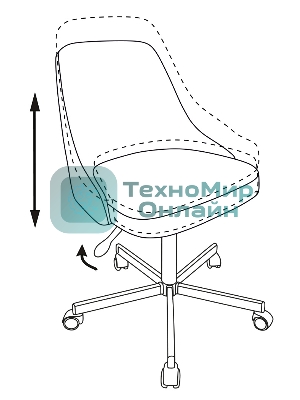 Кресло компьютерное Бюрократ CH-340M мокрый грифель 38-404 крестовина металл