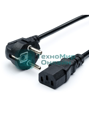 Кабель питания GoPower евровилка CEE 7/7-C13 1.8м ПВХ 0.75мм черный (1/10/160)