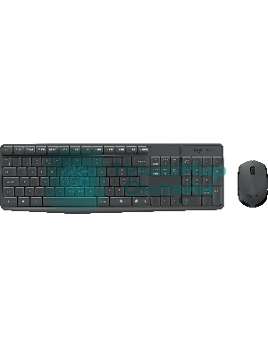 Комплект клавиатура+мышь Logitech MK235 беспроводной, USB, 1000 DPI, серый