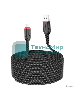 Кабель HOCO X59/USB кабель Micro/3m/2.4A/Нейлон/черный