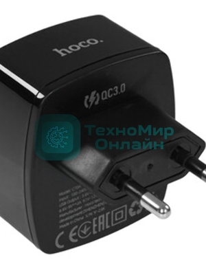 Зарядное устройство Hoco 20Вт, 3А, QC3.0/PD, 1xUSB, 1xType-C, CS71A, черный, коробка