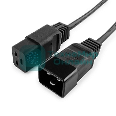 Кабель питания для UPC Gembird/Cablexpert, 1.5м, С19 - C20, 16А, черный, с заземлением