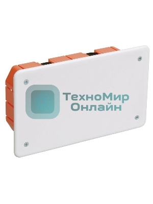 Коробка распаячная ОП 172х96х45 КМ41026 для полых стен (с саморезами пластиковые лапки с крышкой) IEK UKG11-172-096-045-P