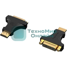 Адаптер-переходник Vention DVI 24+5 F/HDMI 19M Двунаправленный
