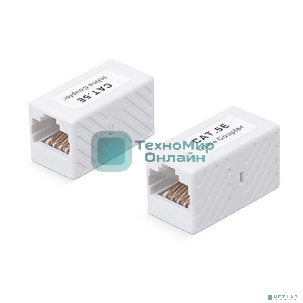 Проходной адаптер (coupler) Cabeus, RJ45(8p8c), кат. 5е, неэкр., белый
