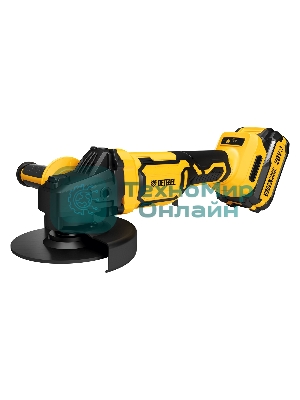 Машина шлифовальная угловая Denzel аккумуляторная бесщет. AGH-BL-20-125, Li-Ion, 20 В