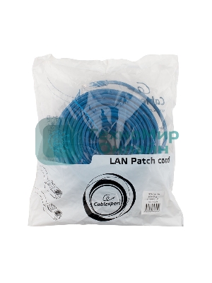 Патч-корд UTP Cablexpert PP12-20M/B cat.5e, 20м, литой, многожильный, синий