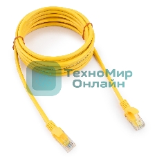 Патч-корд медный UTP Cablexpert PP10-3M/Y cat.5e, 3м, литой, многожильный, желтый