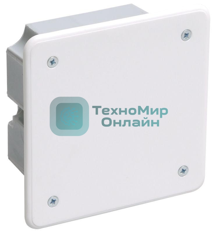 Коробка распаячная ОП 92х92х45 КМ41021 для полых стен (с саморезами метал. лапки. с крышкой) IEK UKG11-092-092-040-M