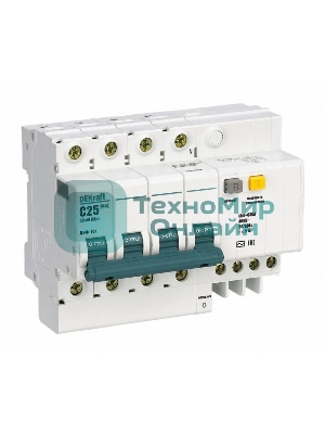 Выключатель автоматический дифференциального тока DEKraft 4п C 40А 30мА тип AC 4.5кА ДИФ-101 8мод. DeKraft 15024DEK