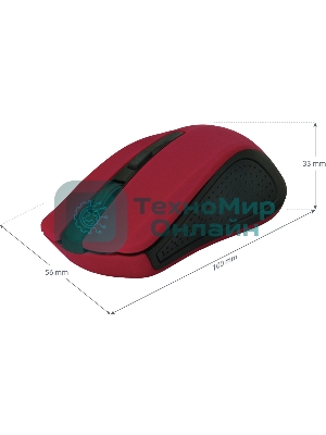 Мышь беспроводная Defender Accura MM-935 красный, 1600 dpi, радиоканал, USB, кнопки - 4