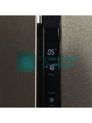 Холодильник Hyundai CS4505F нержавеющая сталь двухкамерный Side by Side 271/165л морозилка сбоку