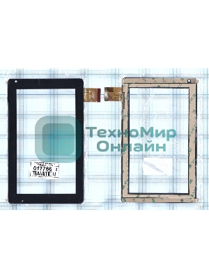 Сенсорное стекло (тачскрин) TM619-C-F (183x110 мм), черное