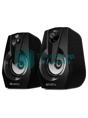 Акустическая система SVEN 370 2.0 черные (2x2W, USB, RGb подсветка)