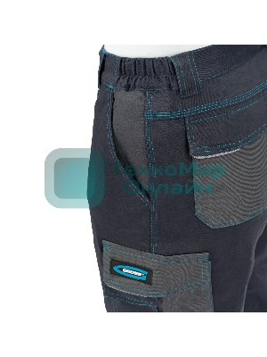 Брюки профессиональные рабочие, 97% хлопок 3% спандекс, XXXL Gross