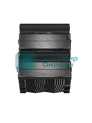 Кулер для процессора SAMA A60B (265W, 4-pin PWM, 156.5mm, 6x6mm, 2x120мм, 78CFM, 29dBA, 2200RPM, S: 1851/1700/1200/115X, AM5/AM4, черный)