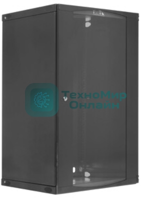 Шкаф настенный Next, 18U 550x450, стеклянная дверь, черный