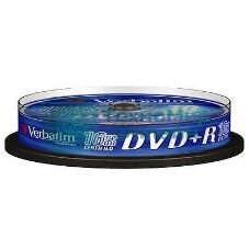 Диск DVD+R Verbatim 4.7Gb 16x Cake Box (10шт) (43498)