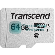 Флеш карта microSD 64Gb Transcend microSDXC Class 10 UHS-I U1, (без адаптера), TLC