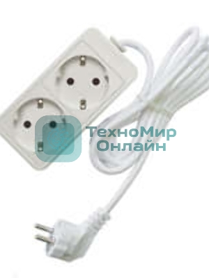 Удлинитель 2х1.5 м с заземл. 16А IP20 3.5 кВт Союз 481S-6201