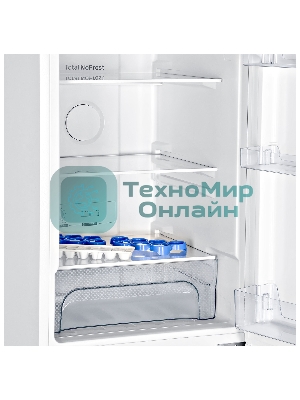 Холодильник Hyundai CC2056FWT белый двухкамерный 129/64л морозилка снизу, No Frost