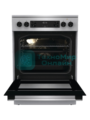 Плита электрическая Gorenje GECS6C70XC серебристый, конфорок 4 электрических, духовка 71 л, 60 см x 85 см x 60 см