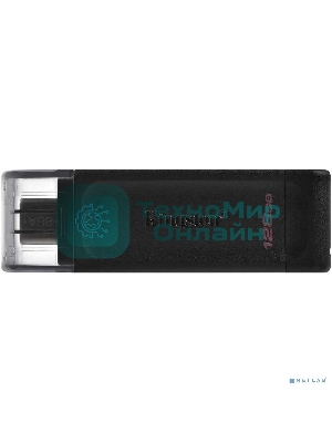 Флешка USB Kingston DataTraveler DT70 (DT70/128Gb), 128Gb, USB Type-C 3.2, R/W 70/45, черный