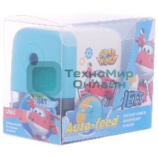 Точилка для карандашей механическая Deli ER10409 Super Wings, 1 отверстие, пластик, ассорти