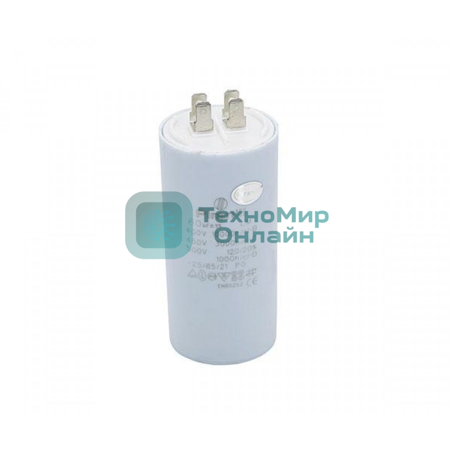 Конденсатор CBB60 60мкФ 450V (4 клеммы, крепление болтом) 304013