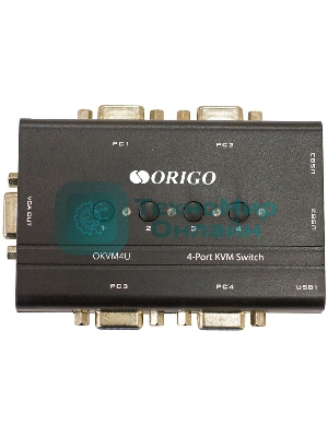 KVM-переключатель ORIGO OKVM4U/A1A, 4-портовый, с портами VGA и USB