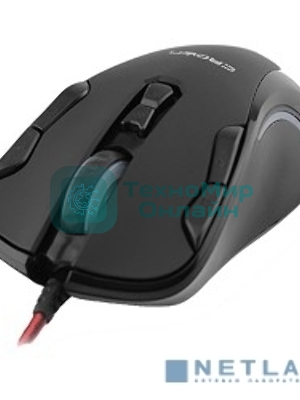 Мышь проводная Crown Gaming CMXG-804 черный, 2000 dpi, USB, кнопки - 9