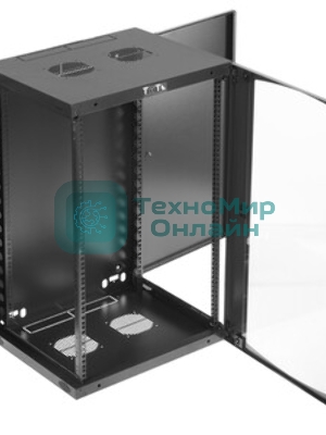 Шкаф настенный Next, 18U 550x450, стеклянная дверь, черный