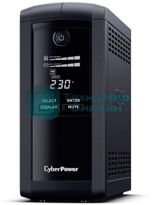 Источник бесперебойного питания UPS CyberPower VP1000EILCD Line-Interactive 1000VA/550W USB/RS-232/RJ11/45 (6 IEC С13)