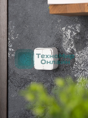 Выключатель 2-клавишный ОП 10А белый Минск EKF Basic