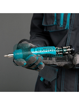 Отвертка реверсивная Gross механизм SmartPush, 12 шт., S2