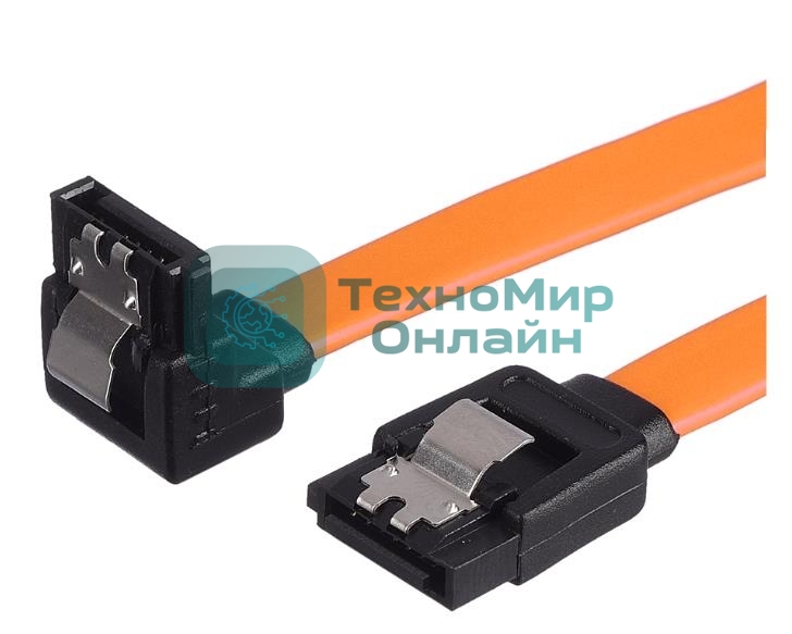 Кабель а/в GoPower Длина 0.5 м Разъемы SATA (m)-SATA (m) черный/оранжевый