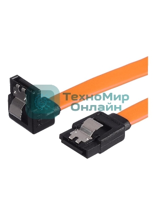 Кабель а/в GoPower Длина 0.5 м Разъемы SATA (m)-SATA (m) черный/оранжевый