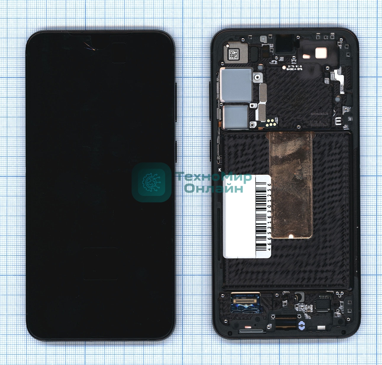 Дисплей для Samsung Galaxy S23 Plus 2023 S916B в сборе с тачскрином ServicePack черный GH82-30476A