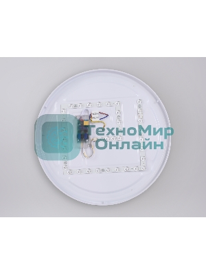Потолочный светодиодный светильник Ambrella light FZ1324 BK/LWD черный/светлое дерево IP20 41W 3000-6400K D390*70 (ПДУ ИК)