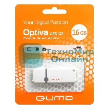 Флешка USB 2.0 QUMO 16Gb Optiva 02 белый QM16GUD-OP2-белый