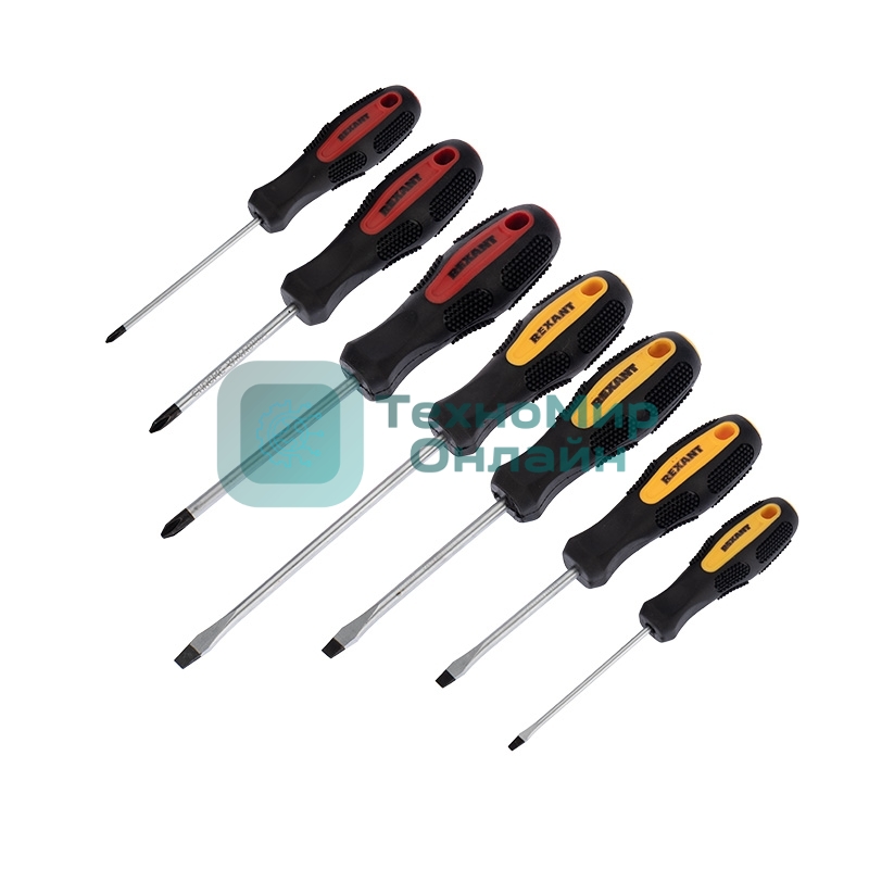 Набор отверток 7 предметов (крестовые и шлицевые) Rexant