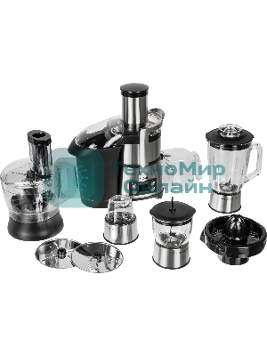 Кухонный комбайн Kitfort KT-1395 800Вт серебристый/черный